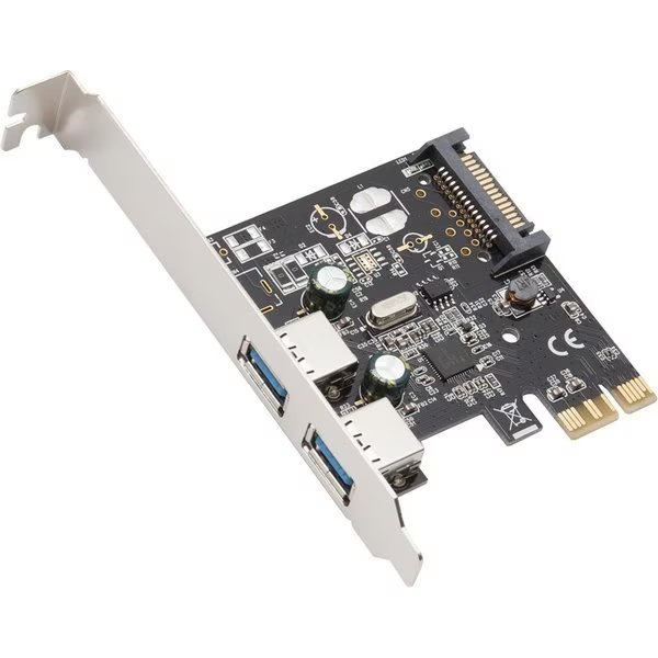Pci-Express 2.0 X1 Usb 3.0 2-Port Card, Syba, Mfr#: SD-PEX20160